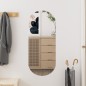 vidaXL Espejo de pared vidrio ovalado 30x70 cm vidaXL Espejo de pared vidrio ovalado 30x70 cm