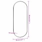 vidaXL Espejo de pared vidrio ovalado 40x90 cm vidaXL Espejo de pared vidrio ovalado 40x90 cm