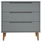 vidaXL Mesita de noche MOLDE madera maciza de pino gris 80x40x80 cm vidaXL Mesita de noche MOLDE madera maciza de pino gris 80x40x80 cm