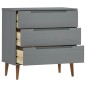 vidaXL Mesita de noche MOLDE madera maciza de pino gris 80x40x80 cm vidaXL Mesita de noche MOLDE madera maciza de pino gris 80x40x80 cm