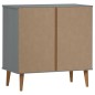 vidaXL Mesita de noche MOLDE madera maciza de pino gris 80x40x80 cm vidaXL Mesita de noche MOLDE madera maciza de pino gris 80x40x80 cm