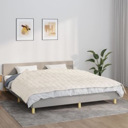 vidaXL Manta con peso tela color crema claro 155x220 cm 7 kg