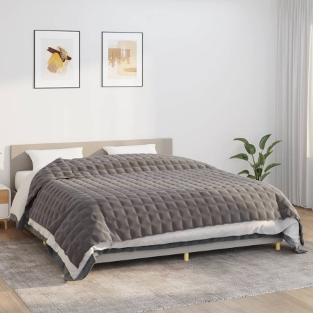 vidaXL Manta con peso tela gris 235x290 cm 15 kg