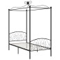 vidaXL Estructura de cama con dosel metal negro 90x200 cm vidaXL Estructura de cama con dosel metal negro 90x200 cm