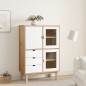 vidaXL Aparador OTTA madera maciza pino marrón y blanco 85x43x125 cm vidaXL Aparador OTTA madera maciza pino marrón y blanco 85x43x125 cm
