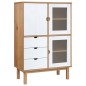 vidaXL Aparador OTTA madera maciza pino marrón y blanco 85x43x125 cm vidaXL Aparador OTTA madera maciza pino marrón y blanco 85x43x125 cm