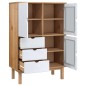 vidaXL Aparador OTTA madera maciza pino marrón y blanco 85x43x125 cm vidaXL Aparador OTTA madera maciza pino marrón y blanco 85x43x125 cm