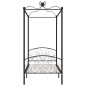 vidaXL Estructura de cama con dosel metal negro 90x200 cm vidaXL Estructura de cama con dosel metal negro 90x200 cm