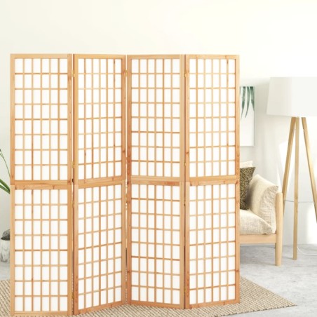 vidaXL Biombo plegable con 4 paneles estilo japonés 160x170 cm