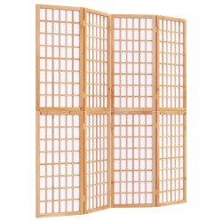 vidaXL Biombo plegable con 4 paneles estilo japonés 160x170 cm