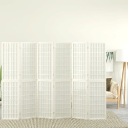 vidaXL Biombo plegable con 6 paneles estilo japonés blanco 240x170 cm