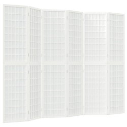 vidaXL Biombo plegable con 6 paneles estilo japonés blanco 240x170 cm