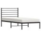 vidaXL Estructura de cama con cabecero metal negro 75x190 cm vidaXL Estructura de cama con cabecero metal negro 75x190 cm