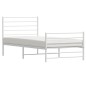 vidaXL Estructura cama metal con cabecero y pie cama blanca 80x200 cm vidaXL Estructura cama metal con cabecero y pie cama blanca 80x200 cm