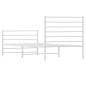 vidaXL Estructura cama metal con cabecero y pie cama blanca 80x200 cm vidaXL Estructura cama metal con cabecero y pie cama blanca 80x200 cm