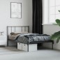 vidaXL Estructura de cama con cabecero metal negro 80x200 cm