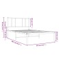 vidaXL Estructura de cama con cabecero metal negro 80x200 cm