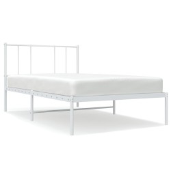 vidaXL Estructura de cama de metal con cabecero blanco 80x200 cm