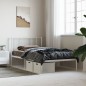 vidaXL Estructura de cama de metal con cabecero blanco 80x200 cm