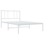 vidaXL Estructura de cama de metal con cabecero blanco 80x200 cm