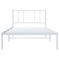vidaXL Estructura de cama de metal con cabecero blanco 80x200 cm