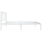 vidaXL Estructura de cama de metal con cabecero blanco 80x200 cm
