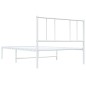 vidaXL Estructura de cama de metal con cabecero blanco 80x200 cm