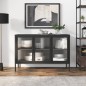 vidaXL Aparador de vidrio y acero negro 105x35x70 cm vidaXL Aparador de vidrio y acero negro 105x35x70 cm