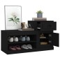 vidaXL Mueble zapatero madera contrachapada negro 100x42x60 cm vidaXL Mueble zapatero madera contrachapada negro 100x42x60 cm