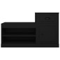 vidaXL Mueble zapatero madera contrachapada negro 100x42x60 cm vidaXL Mueble zapatero madera contrachapada negro 100x42x60 cm