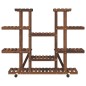 vidaXL Soporte de flores con ruedas madera maciza abeto 110x25x115 cm vidaXL Soporte de flores con ruedas madera maciza abeto 110x25x115 cm