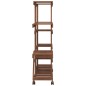 vidaXL Soporte de flores con ruedas madera maciza abeto 110x25x115 cm vidaXL Soporte de flores con ruedas madera maciza abeto 110x25x115 cm