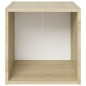 vidaXL Muebles de salón 5 pzas madera ingeniería blanco y roble Sonoma