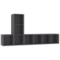 vidaXL Muebles de salón 3 piezas madera de ingeniería gris vidaXL Muebles de salón 3 piezas madera de ingeniería gris