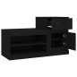 vidaXL Mueble zapatero madera contrachapada negro 100x42x60 cm vidaXL Mueble zapatero madera contrachapada negro 100x42x60 cm