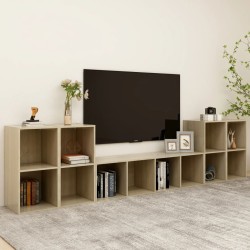vidaXL Muebles de salón 5 piezas madera de ingeniería roble Sonoma