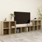 vidaXL Muebles de salón 5 piezas madera de ingeniería roble Sonoma