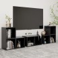 vidaXL Muebles de salón 5 piezas madera de ingeniería gris vidaXL Muebles de salón 5 piezas madera de ingeniería gris
