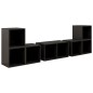 vidaXL Muebles de salón 5 piezas madera de ingeniería gris vidaXL Muebles de salón 5 piezas madera de ingeniería gris
