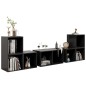 vidaXL Muebles de salón 5 piezas madera de ingeniería gris vidaXL Muebles de salón 5 piezas madera de ingeniería gris