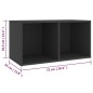 vidaXL Muebles de salón 5 piezas madera de ingeniería gris vidaXL Muebles de salón 5 piezas madera de ingeniería gris