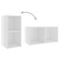 vidaXL Muebles de salón 8 piezas madera de ingeniería blanco brillo