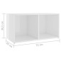 vidaXL Muebles de salón 8 piezas madera de ingeniería blanco brillo