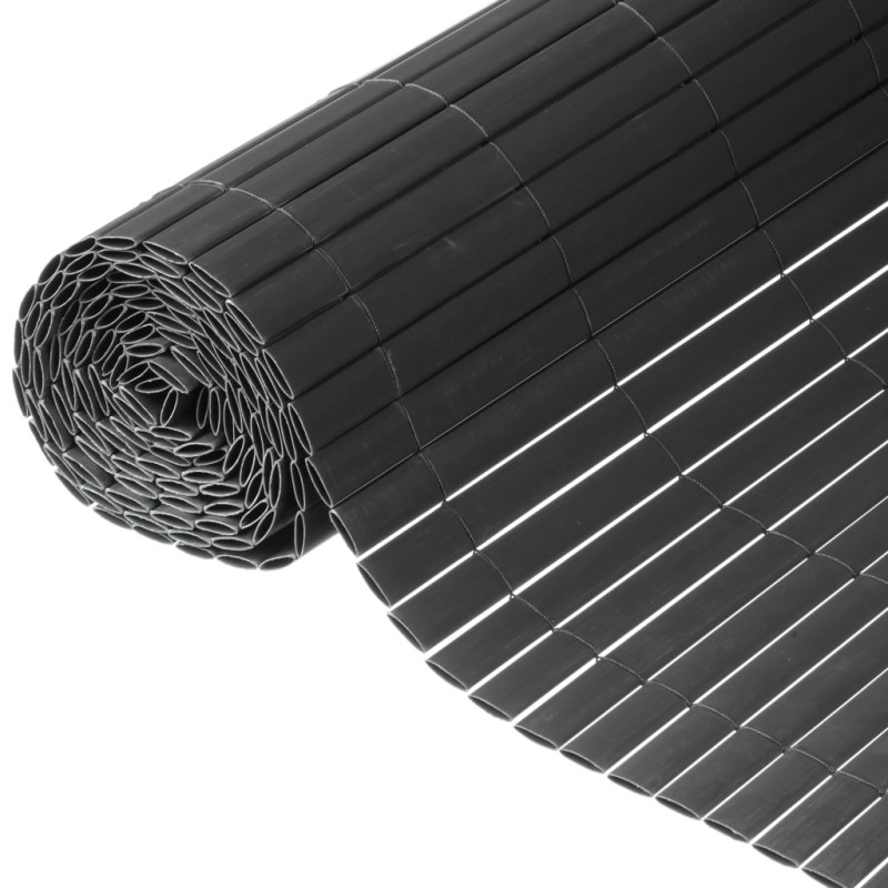 Nature Valla ocultación jardín doble cara PVC gris antracita 1,5x3 m Nature Valla ocultación jardín doble cara PVC gris antracita 1,5x3 m