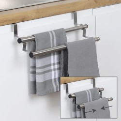 HI Colgador de paños de cocina extensible plateado