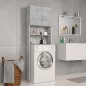 vidaXL Armario de lavadora madera contrachapada hormigón 64x25,5x190cm