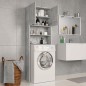 vidaXL Armario de lavadora madera contrachapada hormigón 64x25,5x190cm