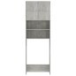 vidaXL Armario de lavadora madera contrachapada hormigón 64x25,5x190cm
