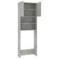 vidaXL Armario de lavadora madera contrachapada hormigón 64x25,5x190cm