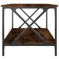 vidaXL Mesa de centro madera y hierro roble ahumado 80x50x45 cm vidaXL Mesa de centro madera y hierro roble ahumado 80x50x45 cm